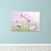 オダマキ（植物）美しい キャンバスプリント (インサイチュ (ウッドフロア))