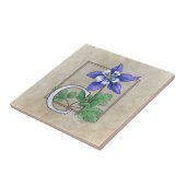 オダマキ（植物）花モノグラム用C タイル (側面)