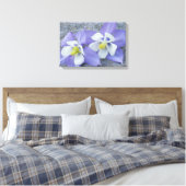 オダマキ（植物）花対 キャンバスプリント (インサイチュ (寝室))