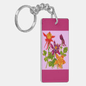 オダマキ(植物)花 キーホルダー (正面左)