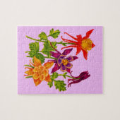 オダマキ（植物）花 ジグソーパズル (横)