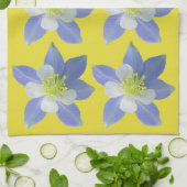 オダマキ（植物）2 キッチンタオル (折り畳み)