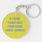 オダマキ（植物）2 キーホルダー (裏面)