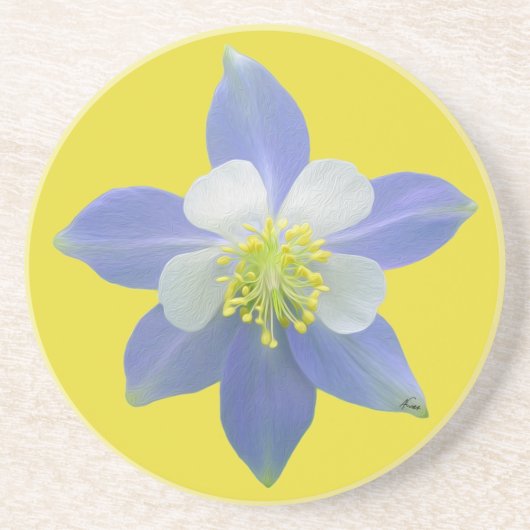 オダマキ（植物）2 コースター (正面)