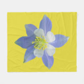 オダマキ（植物）2 フリースブランケット (正面(横))