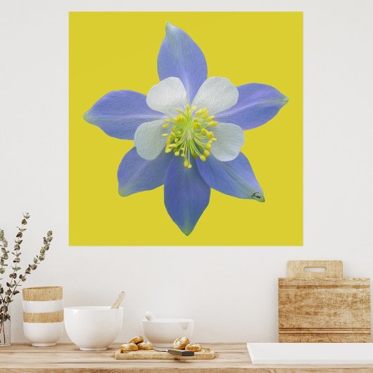 オダマキ（植物）2 ポスター (キッチン)