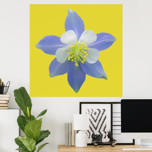 オダマキ（植物）2 ポスター (ホームオフィス)