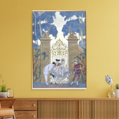 オダマキ（植物）、Paによる「フェテス・ガランテス」のイラストレーション キャンバスプリント (インサイチュ (リビング))