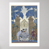 オダマキ(植物)、Paによる「フェテス・ガランテス」のイラストレーション ポスター (正面)