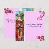 オダマキ（植物）、Sweet sixteenマスカレードパーティー 招待状 (正面/裏面)