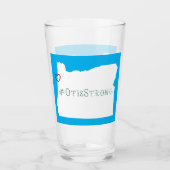 オチスストロングロープハートホワイト タンブラーグラス (正面)