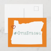 オチスストロングロープハートホワイト ポストカード (正面/裏面)