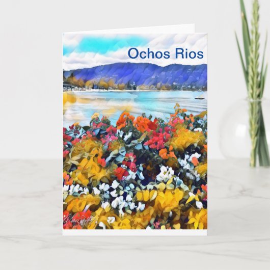 オチョスリオスネオンポップ・アートのアートフローラ カード (正面)