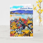 オチョスリオスネオンポップ・アートのアートフローラ カード (黄色い花)