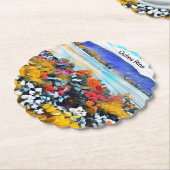 オチョスリオスネオンポップ・アートのアートフローラ ペーパーコースター (アングル)