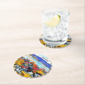 オチョスリオスネオンポップ・アートのアートフローラ ペーパーコースター (インサイチュ)