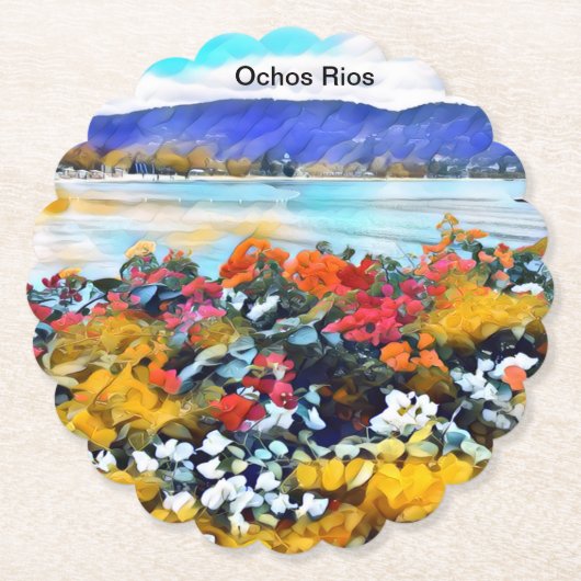 オチョスリオスネオンポップ・アートのアートフローラ ペーパーコースター (正面)