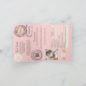 オチョリオスJamaicaパスポートビーチサンダルハイビスカス 招待状 (内部)