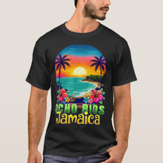 オチョ・リオス ジャマイカ ビーチ トロピカル サンセット サマー Tシャツ