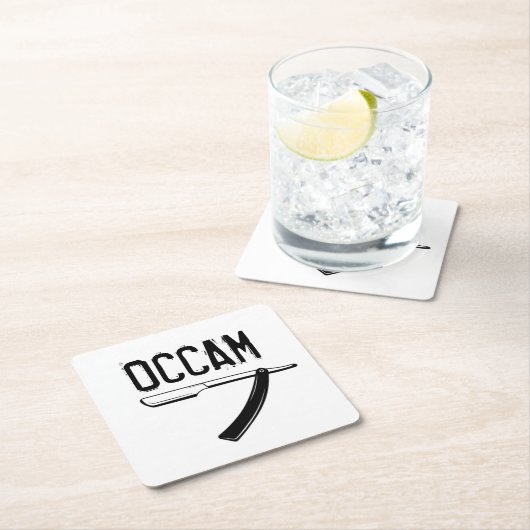 オッカムのカミソリ スクエアペーパーコースター (インサイチュ)