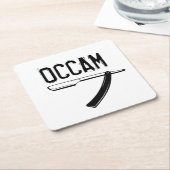 オッカムのカミソリ スクエアペーパーコースター (アングル)