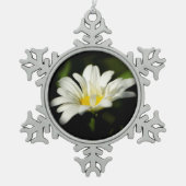 オックスアイデイジースノーフレークオーナメント スノーフレークピューターオーナメント (正面)