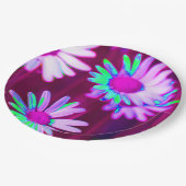 オックスアイデイジーメドーポップ・アートのドアートスタイル ペーパープレート (アングル)