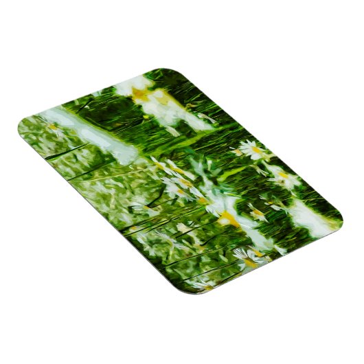 オックスアイデイジー抽象芸術印象主義 マグネット (右側)