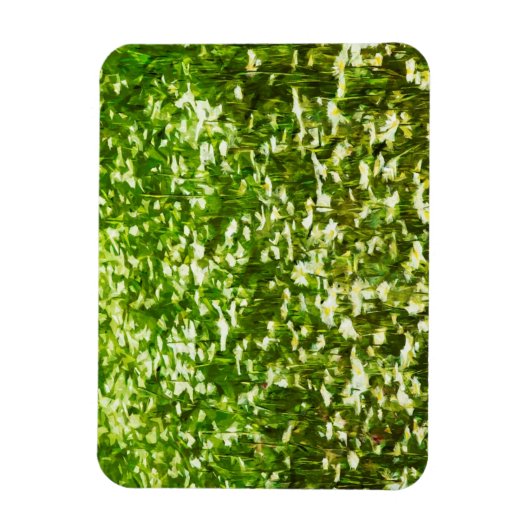 オックスアイデイジー抽象芸術印象主義 マグネット (縦)