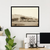 オックスチーム&ワゴンフリーティングブラックヒルズSD 1887 ポスター (ホームオフィス)