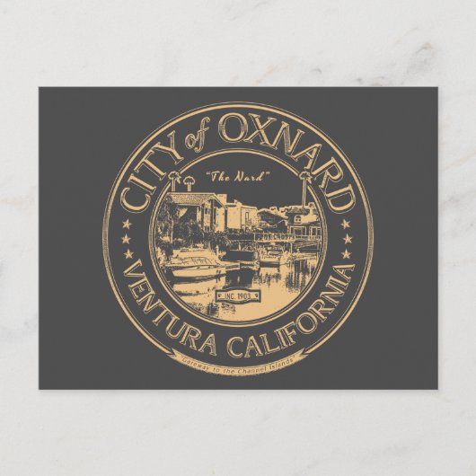 オックスナードカリフォルニア – チャネル諸島ハーバー ポストカード (正面)