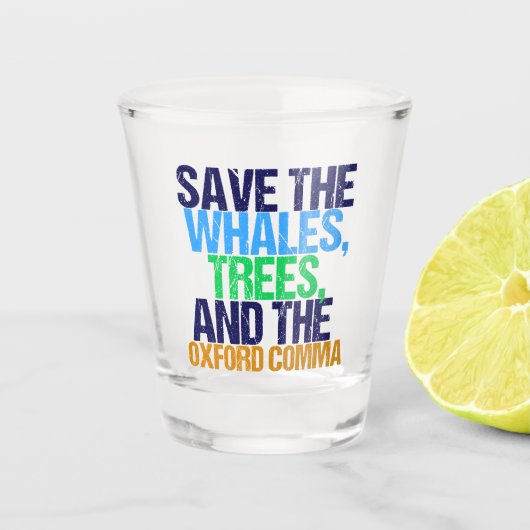 オックスフおもしろいォードコンマ ショットグラス (正面)