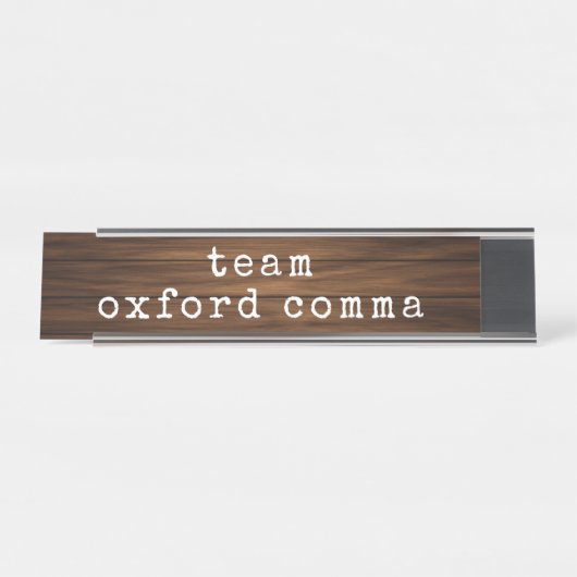 オックスフおもしろいォード・コンマ・文法先生・ギフト デスクネームプレート (正面)