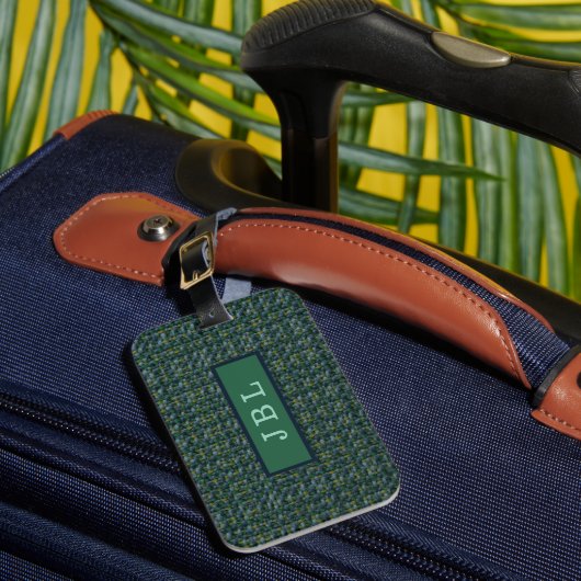 オックスフォースタイリッシュドツイードモノグラム ラゲッジタグ (正面インサイチュ1)