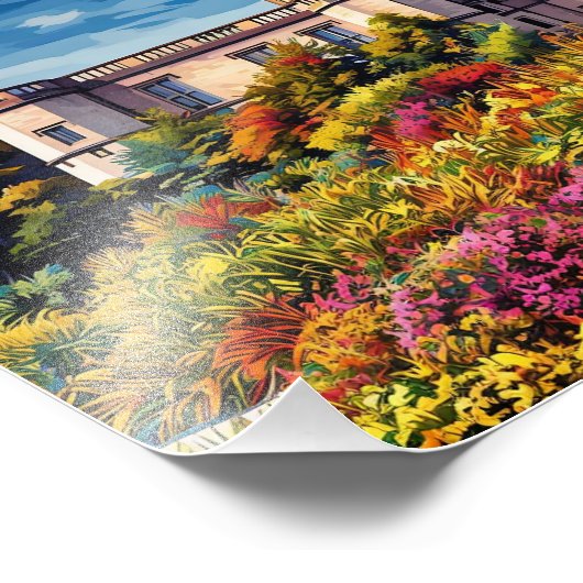 オックスフォードのキリスト教会絵を描メモリアルガーデン フォトプリント            (角)