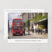 オックスフォードのセルフリッジズでのロンドンバスSt 1998 ポストカード (正面/裏面)