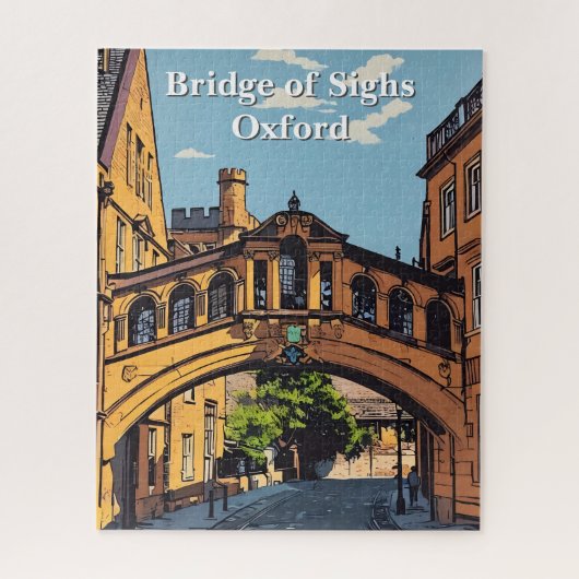 オックスフォードのポスターのBridge of Sighs 絵を描 in Oxford ジグソーパズル (縦)
