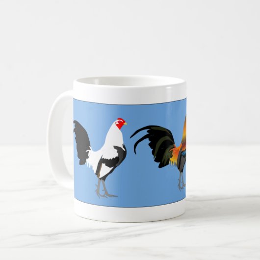 オックスフォードの古い英国のシャモのマグ コーヒーマグカップ (正面左)