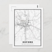 オックスフォードの地図 ポストカード (正面/裏面)