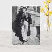 オックスフォードの彼の時間の間のルイMacNeice カード (黄色い花)