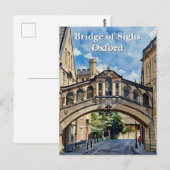 オックスフォードの水の色のSighsの絵を描橋 ポストカード (正面/裏面)