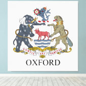 オックスフォードの腕コート キャンバスプリント (インサイチュ (ウッドフロア))