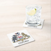 オックスフォードの腕コート スクエアペーパーコースター (インサイチュ)