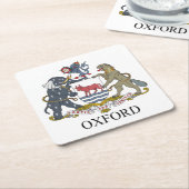 オックスフォードの腕コート スクエアペーパーコースター (アングル)