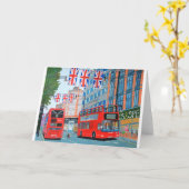 オックスフォードの通りの女王の60周年記念 カード (黄色い花)