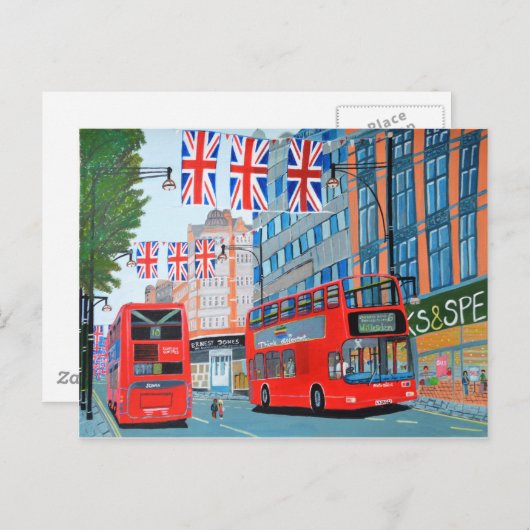 オックスフォードの通りの女王の60周年記念 ポストカード (正面/裏面)