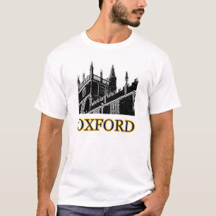 オックスフォードイギリスの建物は黒いjGibney螺線形になります Tシャツ
