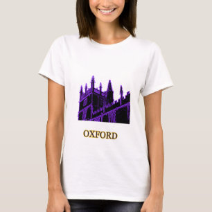 オックスフォードイギリス紫色1986年の造るらせん状 Tシャツ