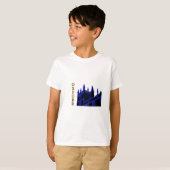 オックスフォードイギリス青い1986年の造るらせん状 Tシャツ (正面フル)
