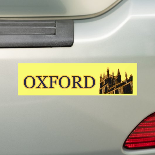 オックスフォードイギリス1986年の造るらせん状の金ゴールド バンパーステッカー (車上)